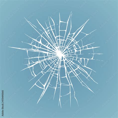 Broken Glass Vector Drawing Stock Vector Adobe Stock