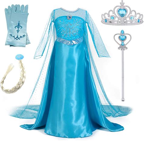 New Front Niñas Vestido De Princesa Elsa Elegante Disfraz De Reina