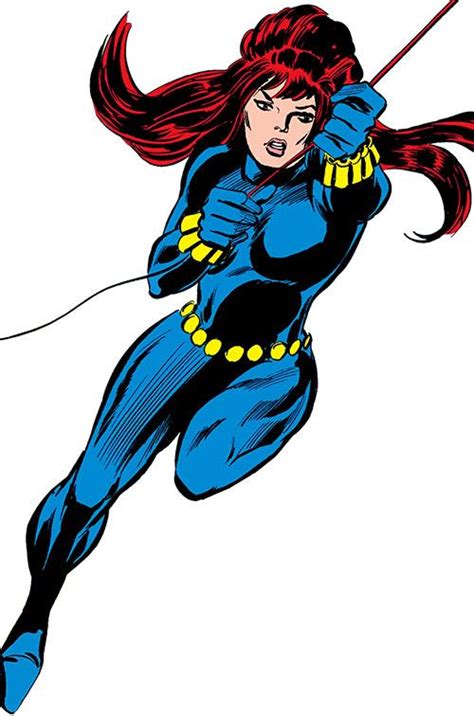 Black Widow Marvel Comics Champions 1970s Profile Black Widow