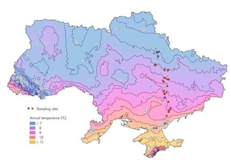 Maps Of Ukraine With Approximate Sampling Locations With Contour Lines Download Scientific