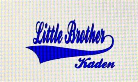 Little Brother Iron On Decal Personalization Little