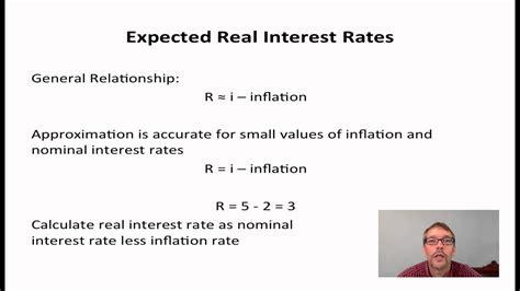 2 Expected Real Interest Rates Youtube