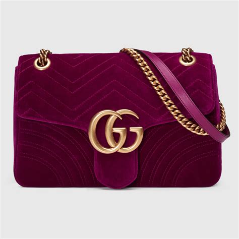 Gg Marmont Velvet Shoulder Bag Gucci Womens Shoulder Bags