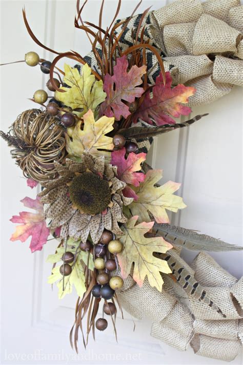 Quick And Easy Burlap Fall Wreath Tutorial Love Of