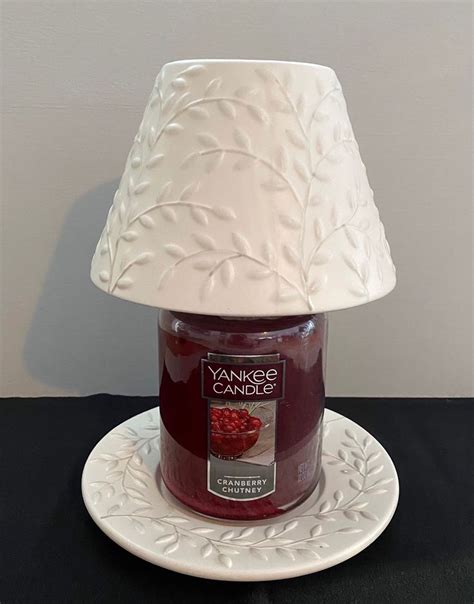 Yankee Candle And Vintage Large Jar Shade And Plate Pottery Etsy