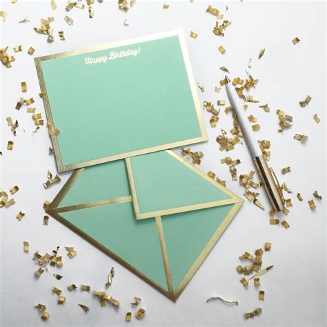 Wish Happy Birthday In Style With This Fresh Mint And Gold Birthday