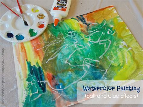 Relentlessly Fun Deceptively Educational Watercolor Painting Glue And Salt Effects