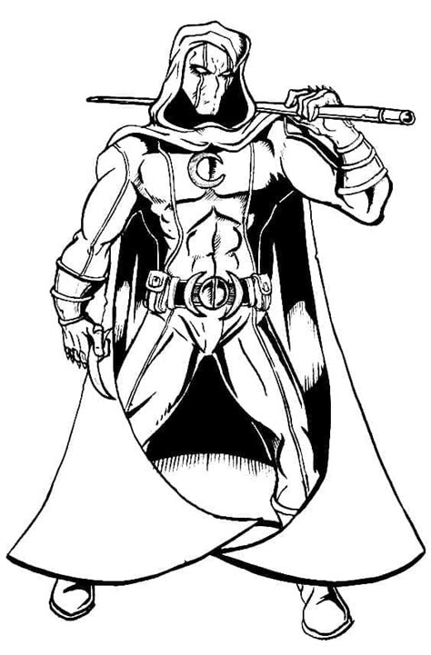 Awesome Moon Knight Coloring Page Download Print Or Color Online For