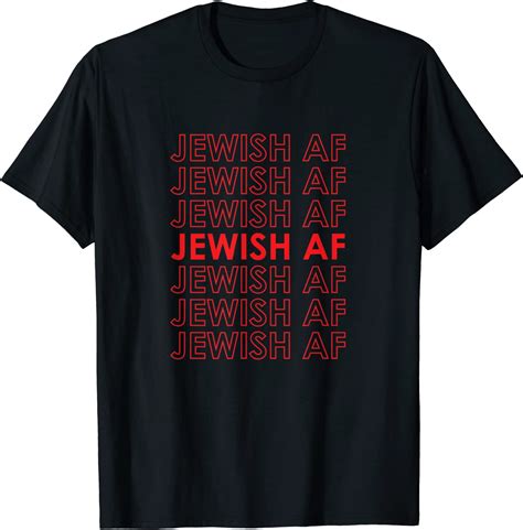 Jewish Af T Jewish Pride Cool Funny T Shirt Uk Clothing