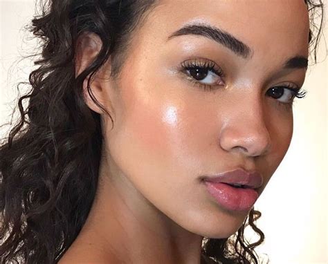 Healthy Glowing Skin Dewy Highlighted Minimal Makeup Of The Day For
