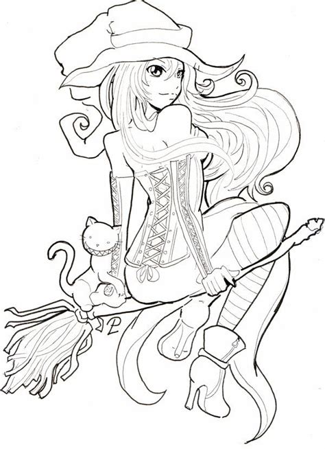 Anime Halloween Coloring Pages At Getdrawings Free Download