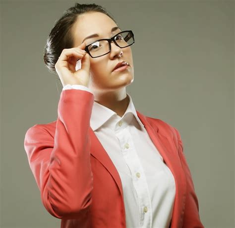 Premium Photo Business Woman Wearing Glasses