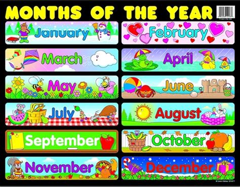 Carson Dellosa Months Of The Year Chart 6277 Uk