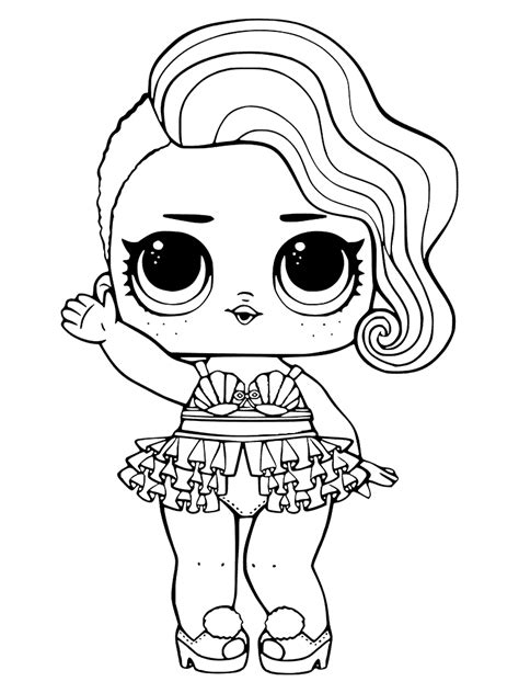 Treasure Lol Surprise Doll Coloring Page Free Printable