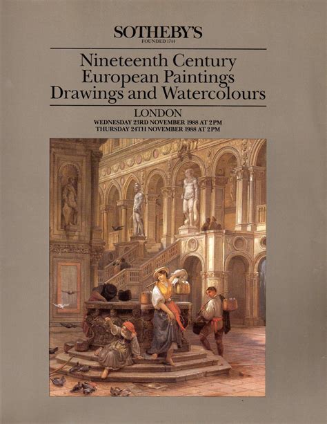Nineteenth Century European Paintings Drawings And Watercolours Auction