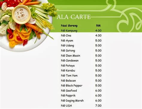 Restoran Ramin Menu