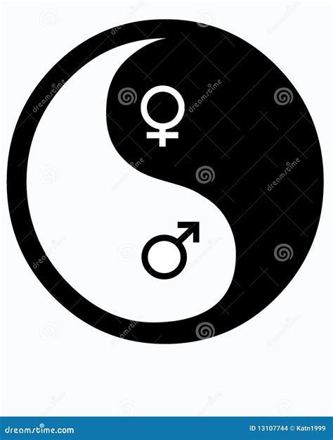 Yin And Yang Male Female Gender 3d Symbol Isolated Mandala Design Spiritual Adults Relaxation