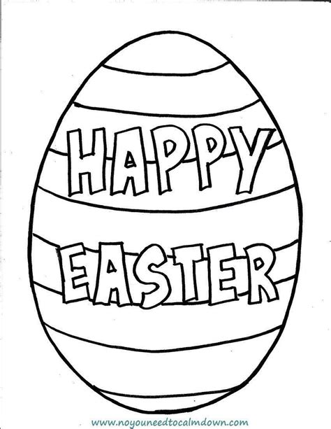 Coloring Pages Easter Eggs Printable Happy Easter Egg Coloring Page For