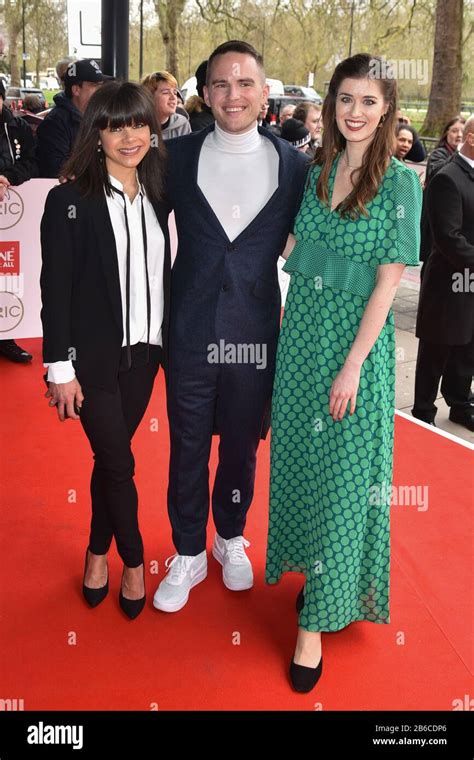steph blackwell david atherton and alice fevronia attend the tric awards 2020 at the grosvenor