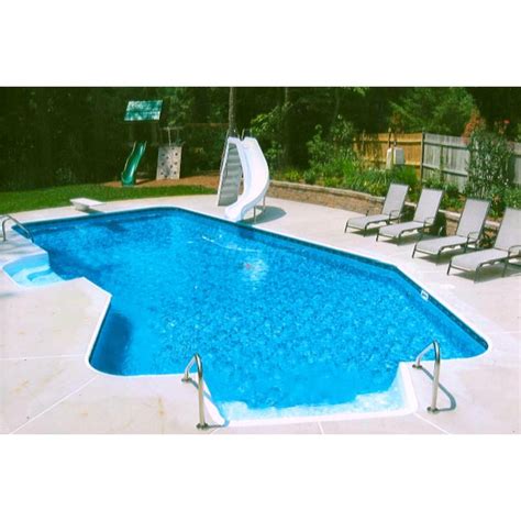 Understanding how inground pools are built can help you develop a project timeline and get your pool built quickly and efficiently. 16 x 32 ft Left Handed Lazy-L 2 FT Radius Inground Pool with Augusta Liner Pattern - Pool ...