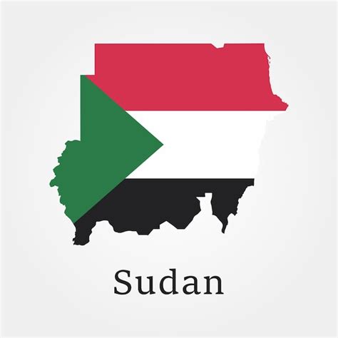 Premium Vector A Map Of Sudan With The Flag Of Sudan