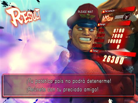 Now's the time to see just how legendary your fighting. R.Mika's Training Room: Frases de Victoria SF IV: M. Bison