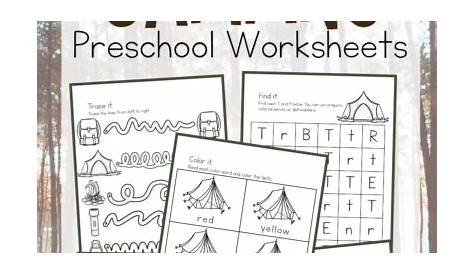 Free Printable Camping Worksheets for Preschoolers
