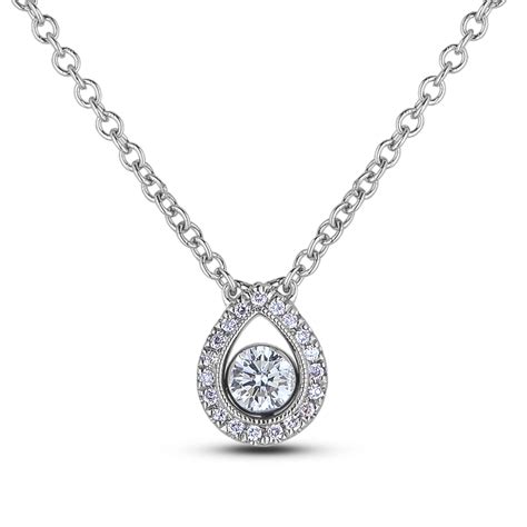 Diamond Necklaces Sjl Snd7302 025 Anaya Fine Jewellery Collection