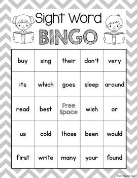 Sight Word Bingo - Second Grade by Rachel K Resources | TpT