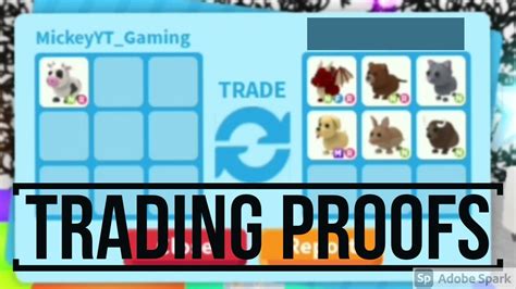Trading Proofs 2 Adopt Me Trading Roblox Youtube