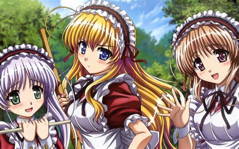 Fortune Arterial Akai Yakusoku Maid Costumes Sendou Erika Hd Wallpaper View Resize And