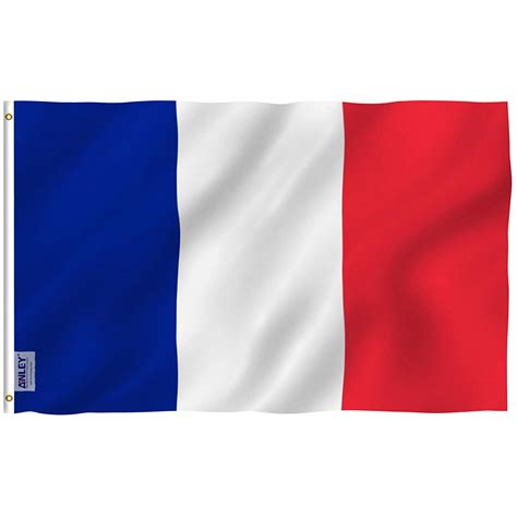 What does the flag of france look like? ANLEY Fly Breeze 3x5 Foot France Flag - Vivid Color and UV Fade Resistant - Canvas Header and ...