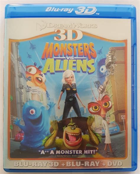 3d Monsters Vs Aliens Monstruos Pelicula Bluray Blu Ray Mercado