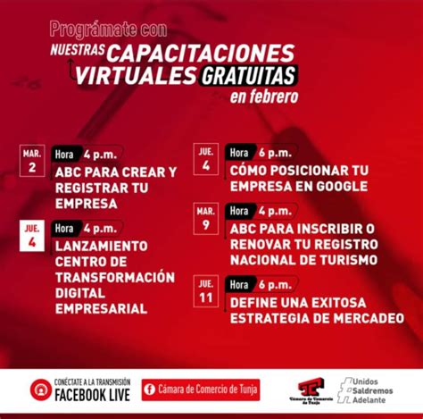 Capacitaciones Virtuales Febrero CÁmara De Comercio