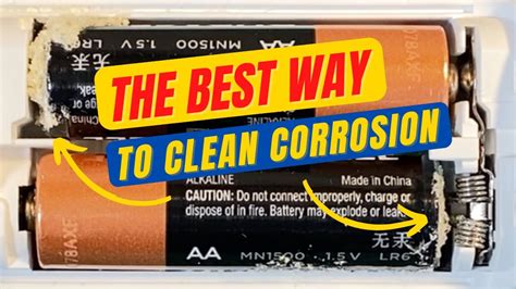 How To Clean Corrosion From Alkaline Battery Terminals Youtube