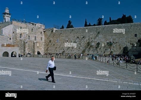 An Orthodox Jew Passes By The Wailing Wall Western Wall The Kotel Al