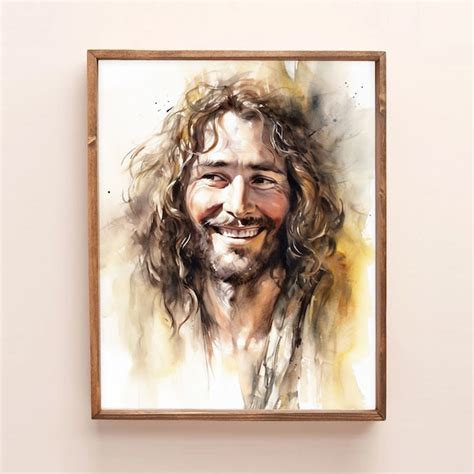 Jesus Laughing Print Etsy