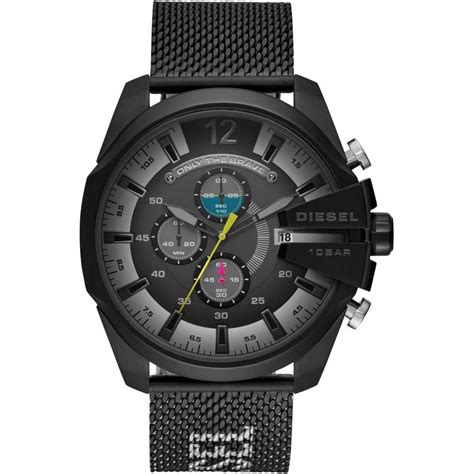Insérez une extrémité de la barrette à ressort dans le trou. Montre Diesel DZ4514 - MEGA CHIEF Chronographe Dateur ...