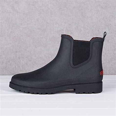 unicare men s chelsea rain boots waterproof slip on shoes nonslip clout offer