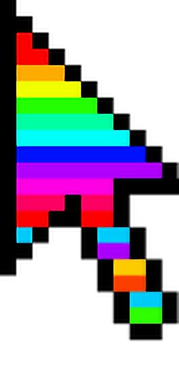 Cursor Rainbow Colorful Mouse Pixel Sticker By Sefirothy