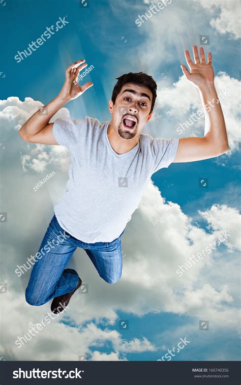 Young Man Falling Sky Stock Photo 166740356 Shutterstock