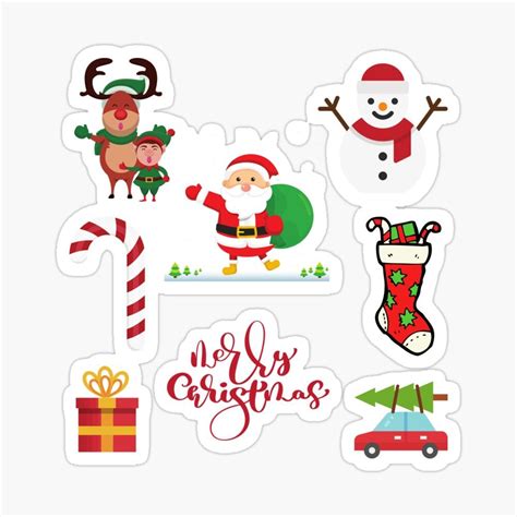 Christmas Theme Sticker Pack Merry Christmas Sticker By Bubblegirl17