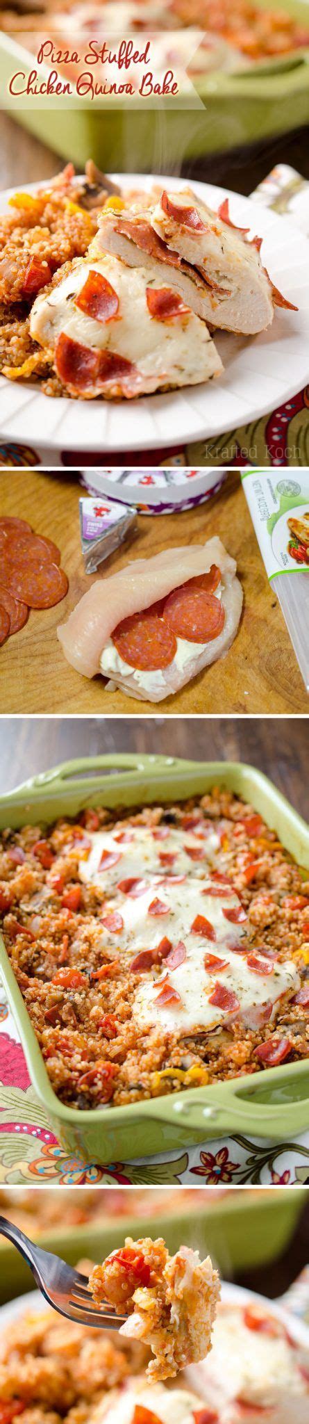 Pizza Stuffed Chicken Quinoa Bake Krafted Koch A Hearty But Healthy