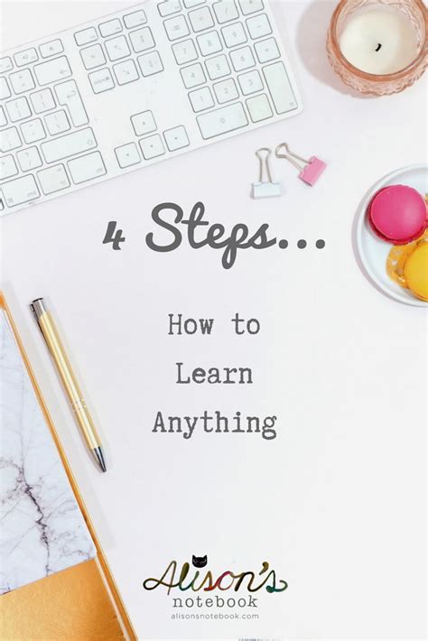 How To Learn Anything 4 Steps For Anything Alisonsnotebook With