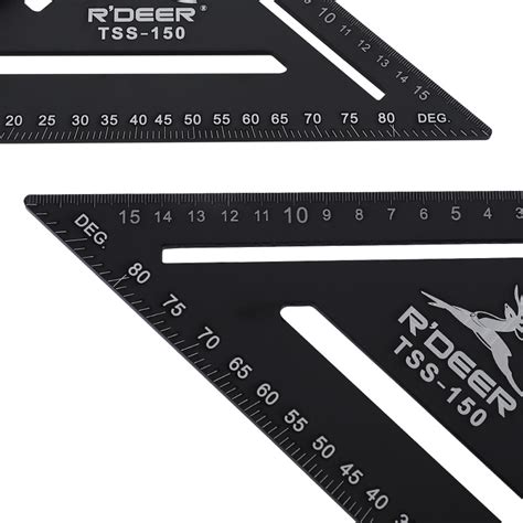 Triangle Ruler 150300mm Speed Square Aluminun Alloy Protractor Right