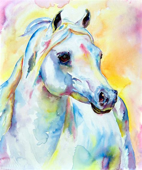 Dream Colors Shy Horse Oil Painting On Canvas 100hand