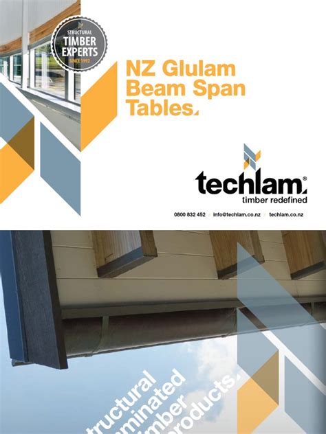 Nz Glulam Beam Span Tables Pdf Pdf Bending Beam Structure