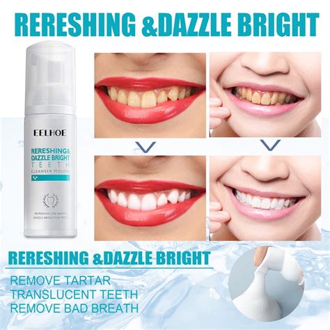 Teeth Cleansing Foam Toothpaste Stains Removes Breath Freshen Whitening