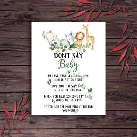Safari Baby Shower Games Printable Baby Shower Games Instant Etsy