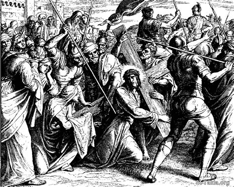 كاميرا الحرم ترصد سقوط شخص مغمى عليه أثناء أداء صلاة الجمعة. Image: Jesus Carries the Cross صورة السيد المسيح يسوع يحمل ...